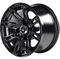 12" ILLUSION Gloss Black Aluminum Golf Cart Wheels - Set of 4 (Choose your Colored Inserts!)