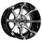 12" BANSHEE Black/ Machined Aluminum Wheels - Set of 4