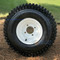8" White Steel Golf Cart Wheels and 18x9.50-8" Slasher Knobby Scorpion Tires - Set of 4