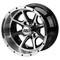 12" TREMOR Black/Machined Wheels and 22x10-12" TRAIL FOX DOT All Terrain Tires Combo - Set of 4
