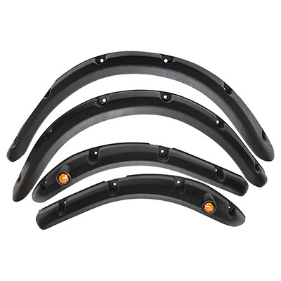 Club Car Precedent Golf Cart Fender Flares with Running Lights - Set of 4pcs (Front and Rear)