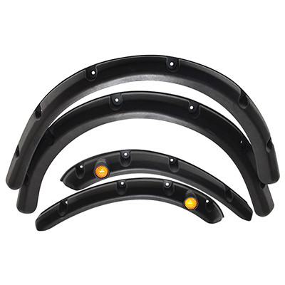 EZGO RXV Standard Golf Cart Fender Flares (Front and Rear) with Running Lights - Set of 4 pcs