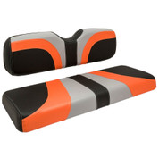Reddot BLADE Front Golf Cart Seat Covers in Lime Orange/ Black Carbon Fiber/ Gray