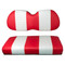 Club Car Precedent Red / White Seat Cushion Set (Fits 2004-Up)