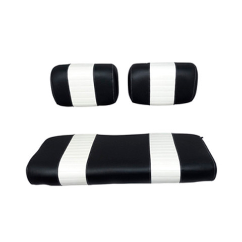 Club Car DS Black / White Seat Cushion Set (Fits 1979-1999)