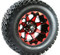 12" STI HD6 RADIANT RED Wheels and 23" Slasher All Terrain Tires