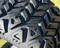 10" PANTHER Gloss Black Golf Cart Wheels and 18x9-10 DOT All Terrain Golf Cart Tires Combo - Set of 4