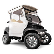 White 3-Sided Straight Back Track-Style Club Car DS Enclosure (Fits 2000-Up)