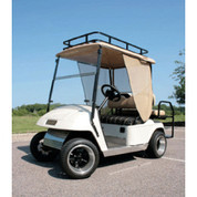 Club Car DS Sun Screen Kit W/Aluminum Tracks and Black Curtains (Fits 2000.5-Up)