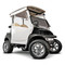 White 3-Sided Straight Back Track-Style EZGO RXV Enclosure (Fits 2008-Up)