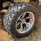 12" TRANSFORMER Machined/Black Wheels and 20x10-12 DOT STINGER All Terrain Tires Combo - Set of 4