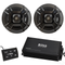 Boss 4x100 Watt Marine Grade Amp and Polk 5.25" Speakers Bluetooth Audio Package 