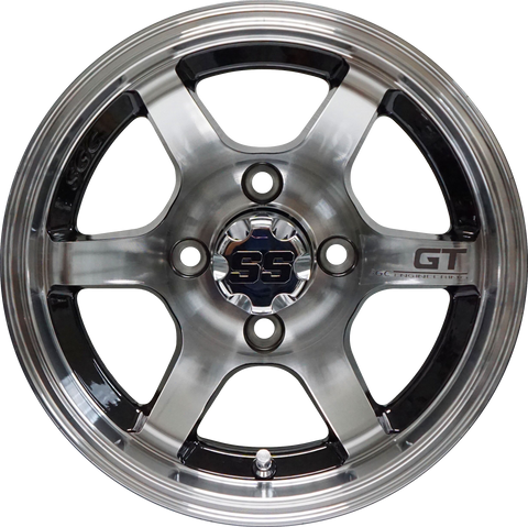 12" GT Black/Machined Aluminum Wheels - Set of 4 