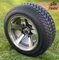 12" BULLITT Gunmetal/Machined Aluminum Wheels and 215/50-12 Comfortride DOT Tires Combo