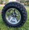 12" BULLITT Gunmetal/Machined Aluminum Wheels and 23x10.5-12 DOT All Terrain Tires Combo
