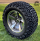 12" BULLITT Gunmetal/Machined Aluminum Wheels and 23x10.5-12 DOT All Terrain Tires Combo
