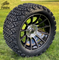 14" TITAN Machined/Black Aluminum Wheels and 23x10-14 DOT All Terrain Tires Combo