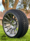 14" TITAN Gunmetal/Machined Aluminum Wheels and 205/30-14 Low Profile DOT Tires Combo
