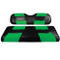 MADJAX Riptide Two Tone Rear Seat Covers - Black/Green