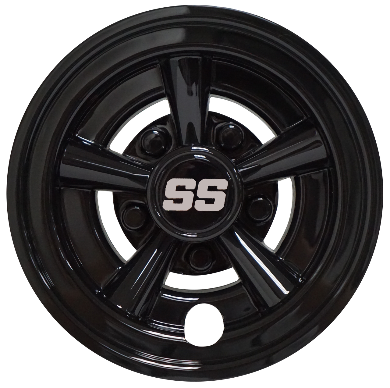 Gloss Black Golf Cart Wheel Covers 