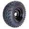10" BLACK Slotted Steel Wheels and Excel Sahara Classic 22x11-10" DOT All Terrain Tires Combo