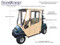 Club Car Precedent Enclosure / Golf Cart Cover - DoorWorks Hinged Hard Door (Sunbrella Material)