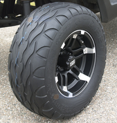 12" BARRACUDA Wheels and 23" Street Fox Radial Golf Cart Tires Combo (Set of 4)