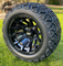 12" MAVERICK Gloss Black Aluminum Wheels and 20x10-12" DOT All Terrain Tires Combo