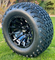 12" MAVERICK Gloss Black Aluminum Wheels and 23" All Terrain Tires combo
