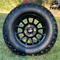 12" TITAN Gloss Black Aluminum Wheels and 23x10-12 DOT All Terrain Tires