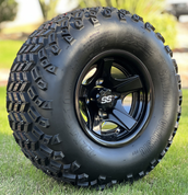 10" BULLITT Gloss Black Wheels and 22x11-10" All Terrain Tires