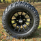 12" BLACK LIZARD Aluminum Wheels and 20x10-12" Mud Crawler All Terrain Tires Combo - Set of 4