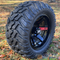 12" GT Gloss Black Aluminum Wheels and 20x10-12" Mud Crawler All Terrain Tires Combo - Set of 4