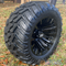 12" Matador Gloss Black Aluminum Wheels and 20x10-12" Mud Crawler All Terrain Tires Combo - Set of 4
