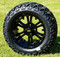 15" VAMPIRE Gloss Black Wheels and 23x10-15" DOT All Terrain Tires Combo
