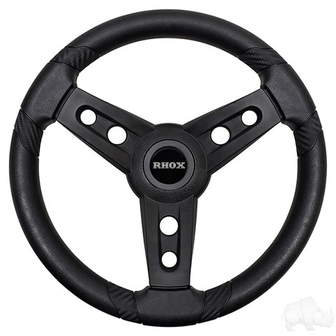 Lugana EZGO Steering Wheel in Black w/ Carbon Fiber (Fits all Years)