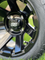 12" ATLAS Gloss Black Aluminum Wheels and 215/40-12 Low Profile DOT Tires Combo - Set of 4