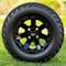 12" ATLAS Gloss Black Aluminum Wheels and 23" All Terrain Tires Combo - Set of 4