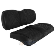 Premium SUEDE Club Car Precedent Front Seat Assembly - BLACK (Fits ALL 2004+)