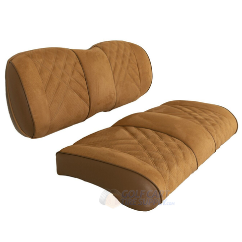 Premium SUEDE Club Car Precedent Front Seat Assembly - HONEY TAN (Fits ALL 2004+)