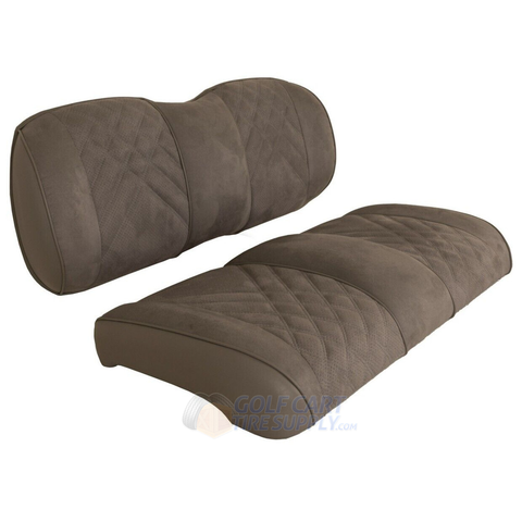 Premium SUEDE Club Car Precedent Front Seat Assembly - PEWTER (Fits ALL 2004+)