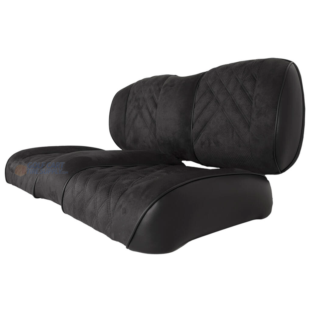 Premium Suede EZGO RXV Front Seat Assembly in BLACK GCTS