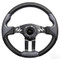 Club Car Onward / Tempo 13" Aviator-5 Carbon Fiber Golf Cart Steering Wheel w/ Black Aluminum Spokes
