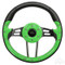 Club Car Onward / Tempo Steering Wheel 13" Aviator4 Lime Green Grip w/ Black Spokes