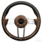 Club Car Onward / Tempo Steering Wheel 13" Aviator4 Wood Grain Grip w/ Aluminum Spokes