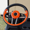 Club Car Onward / Tempo 13" Aviator-4 Orange Grip Golf Cart Steering Wheel w/ Black Spokes