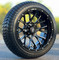 14" SPARTAN Black / Milled Wheels and 205/30-14 Low Profile DOT Tires Combo