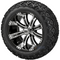15" TEMPEST Machined/ Black Wheels and 23x10-15" DOT All Terrain Tires Combo - Set of 4