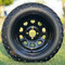 14" BLACK Steel Window Wheels and 23x10-14" DOT All Terrain Tires Combo