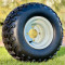 EXCEL 8" White Steel Wheels and Sahara Classic 18x9.5-8" DOT All Terrain Golf Cart Tires Combo